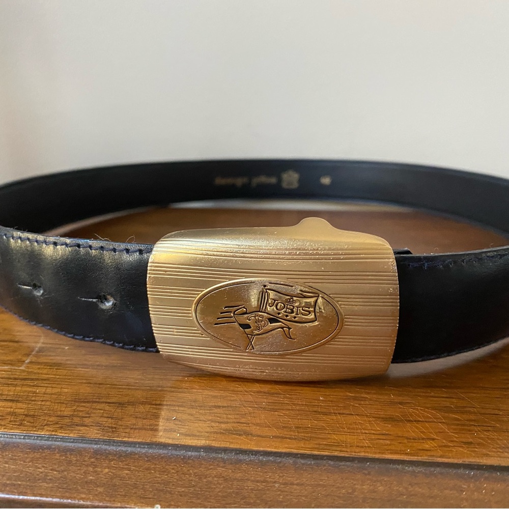 Vintage Leather Belt German JOBIS Black